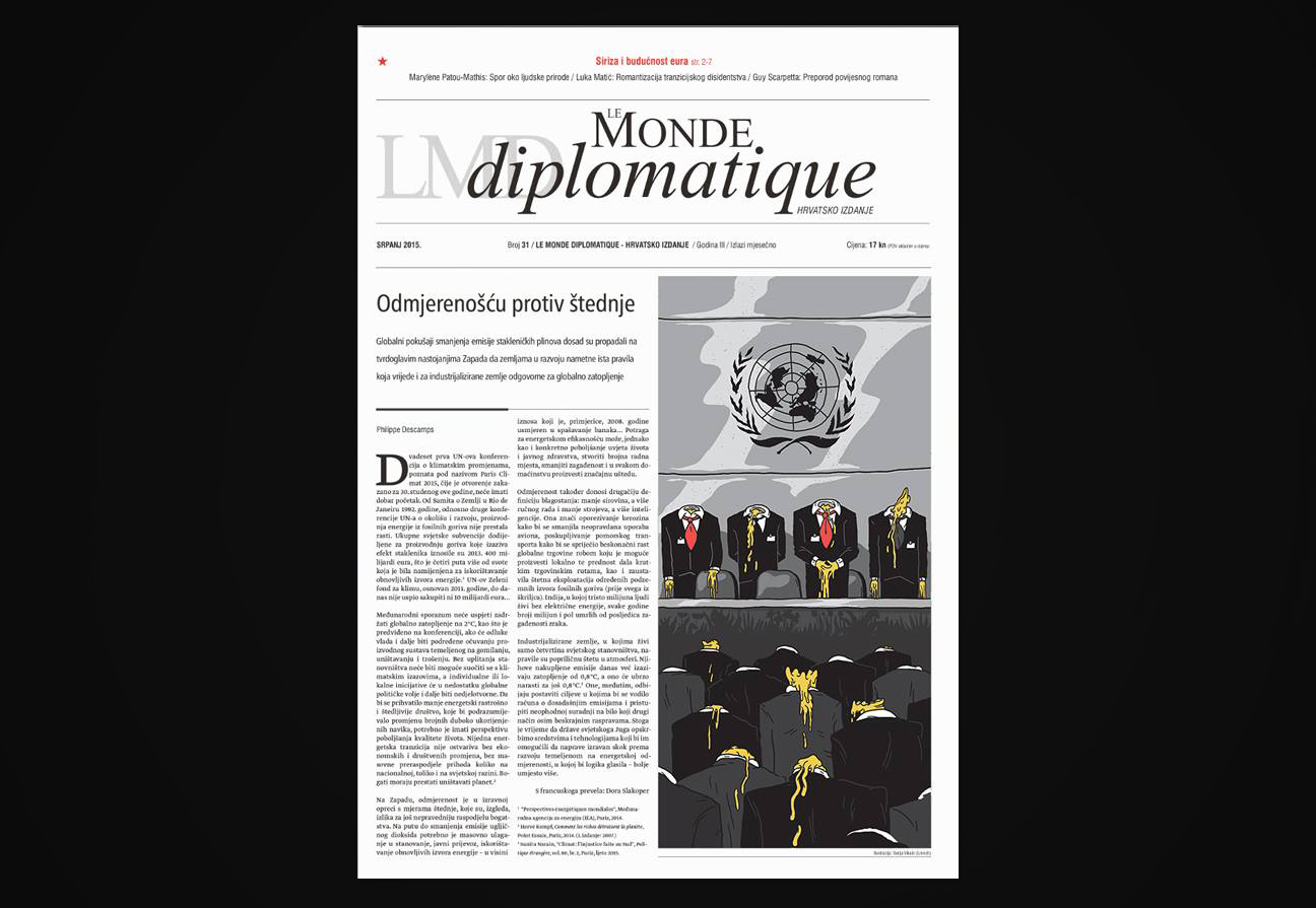 Le Monde Editorial illustration Linnch